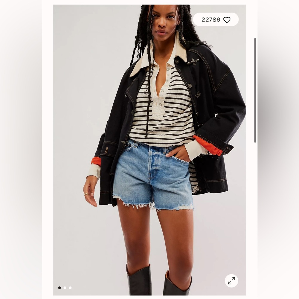Citizen of Humanity  Shorts Annabelle blue cutoffs Revolve Aritzia Parker 27